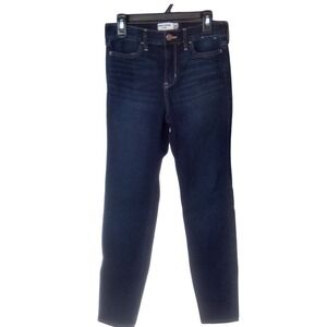 Abercrombie Kids High Rise Super Skinny Slim Jeans Girls Size 13/14 Dark Wash